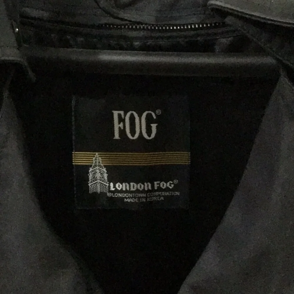 London Fog Mens Black Lined Trench Coat Size 42 Regular - Picture 2 of 11